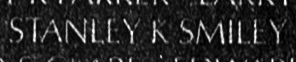 Engraving on The Wall of the name of Lieutenant Stanley K. Smiley, U.S. Navy